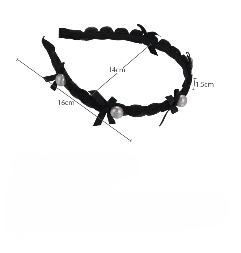 Тонкая повязка для волос в стиле балет с цветочным бантом из жемчуга