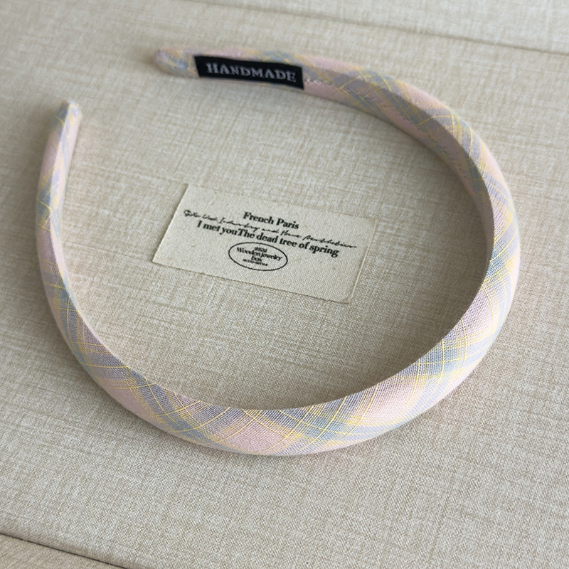 Cinta para el Cabello de Cuadros Pastel