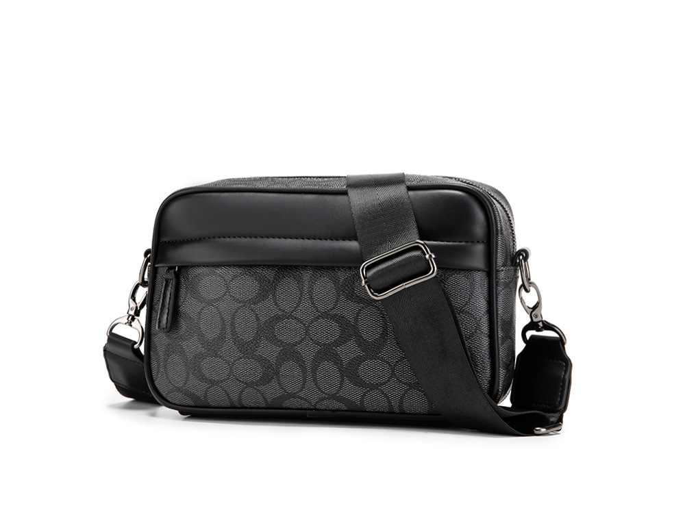 メンズチェックメッセンジャークロスボディバッグ