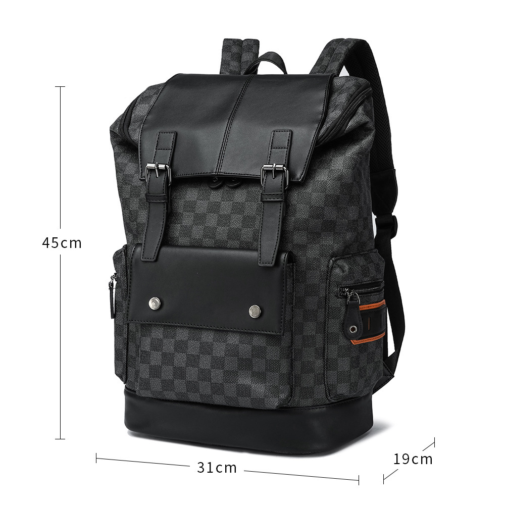 남성 체크 노트북 백팩