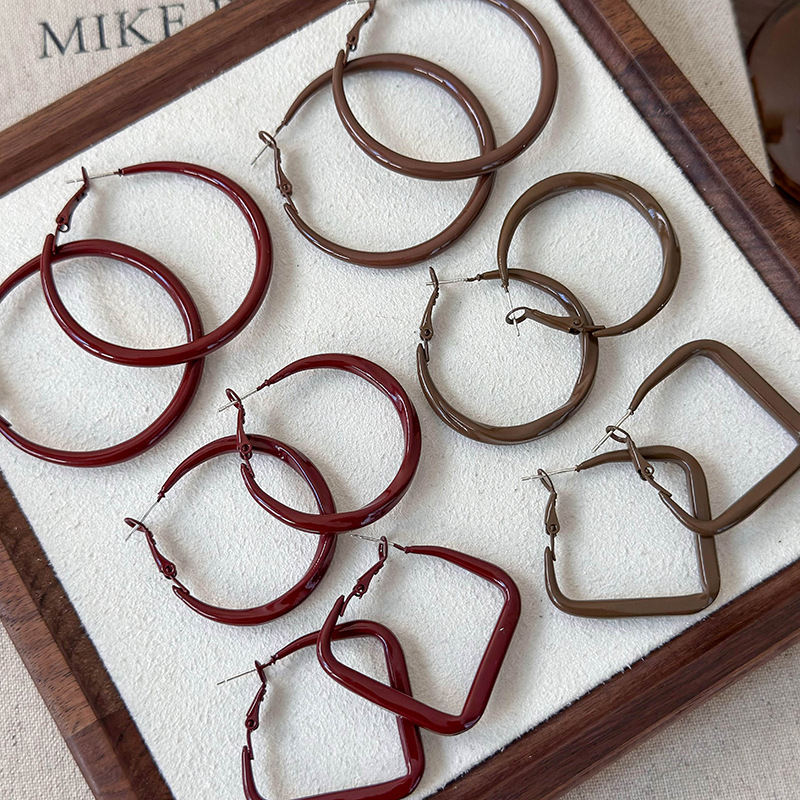 Геометрические серьги-кольца