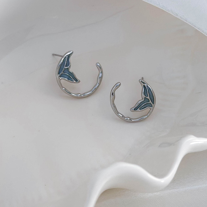 인어 진주 귀걸이