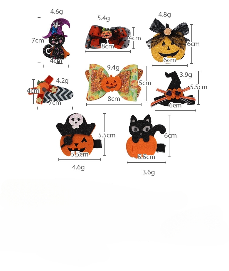 Spinki do Włosów na Halloween dla Dziewczynek