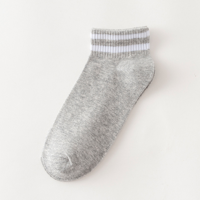 여성용 투 스트라이프 발목 양말