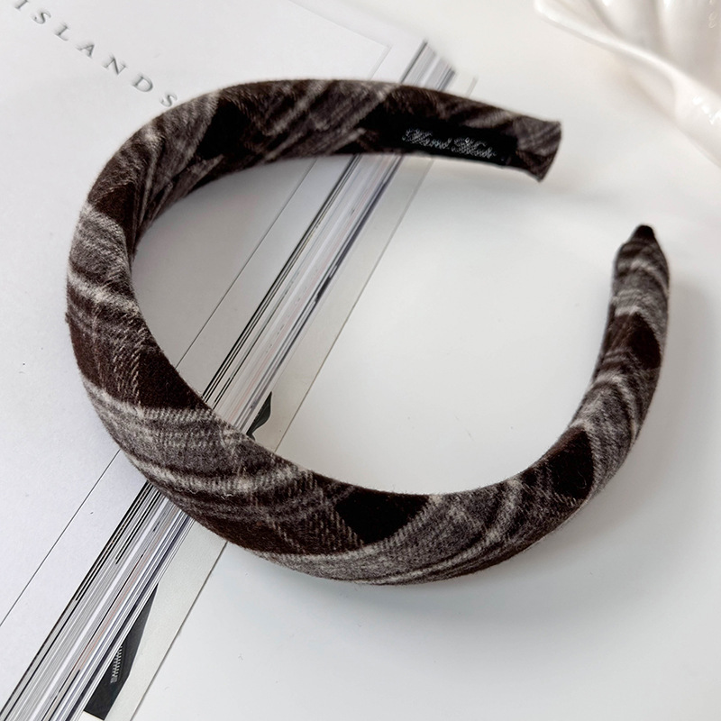 Diadema de Tela Estampado Preppy Vintage