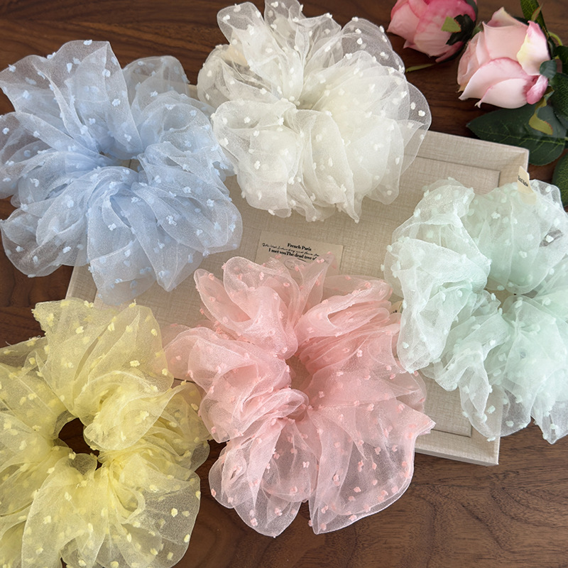 メッシュバブルポルカドットスクランチー