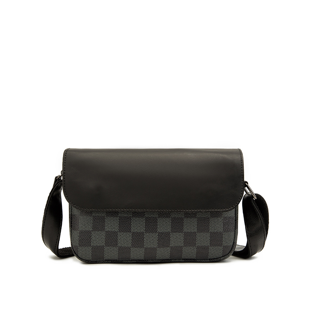 Men's Plaid Crossbody Bag