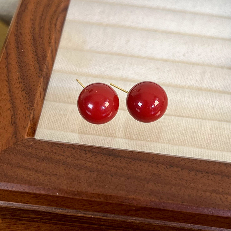 모조 진주 스터드 귀걸이