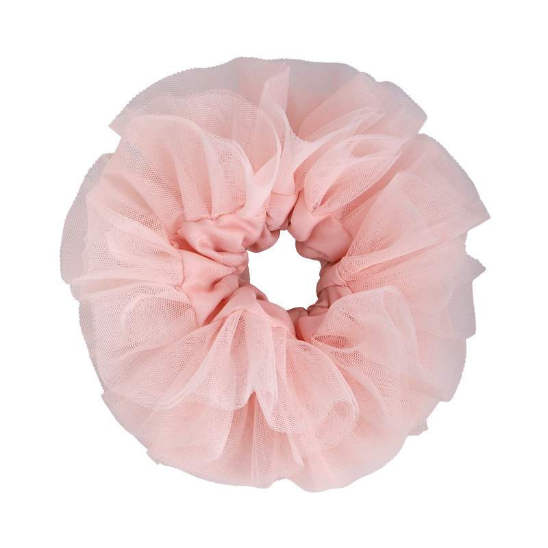 ピンク繊細レースプリンセスバレエスクランチー