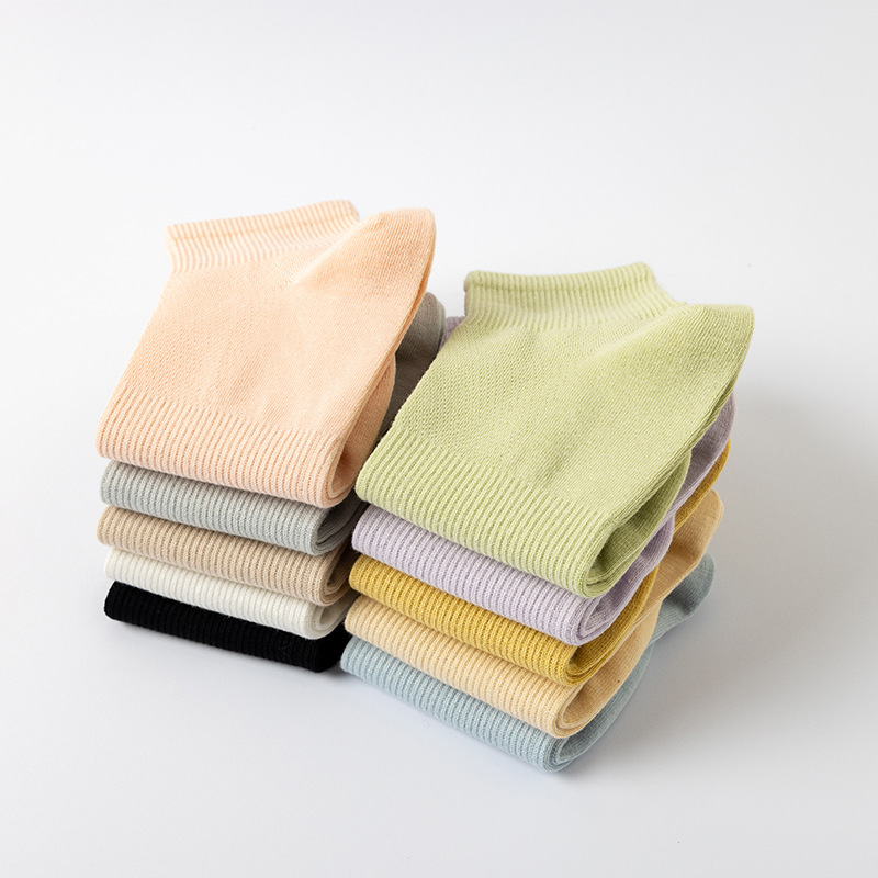 Meias Cano Médio de Algodão Anti-Pilling para Mulheres