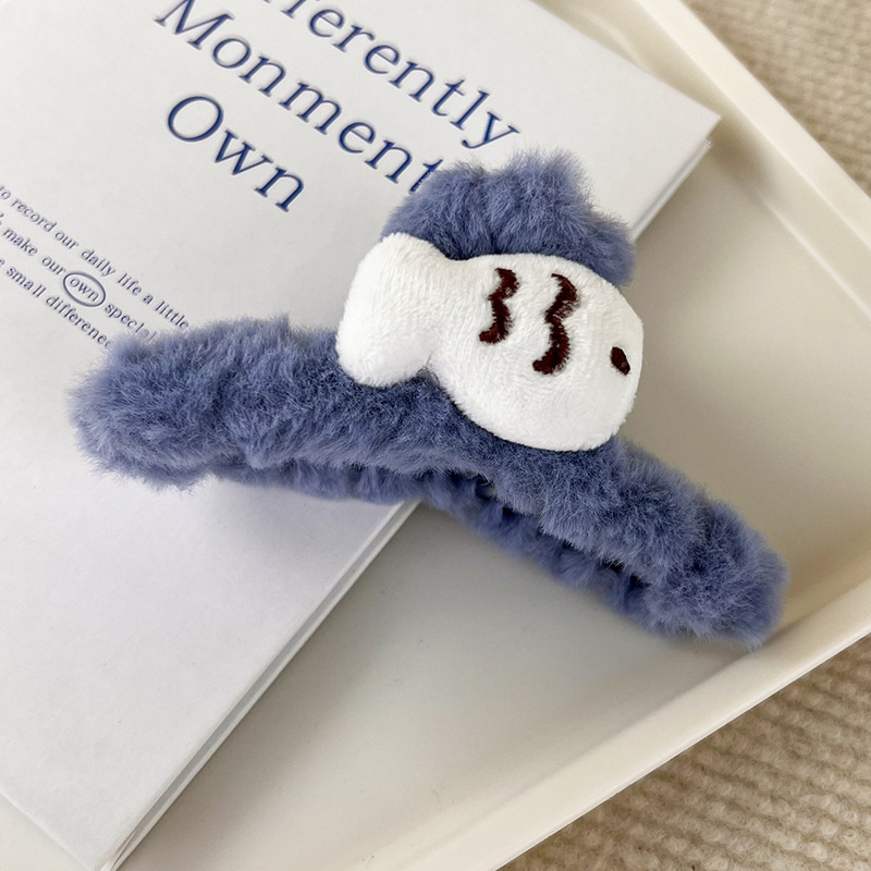 Blauer Goldfisch Plüsch Haarklemme