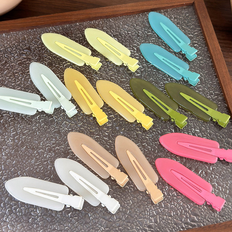 Barrettes Bec de Canard Couleur Gel Mat