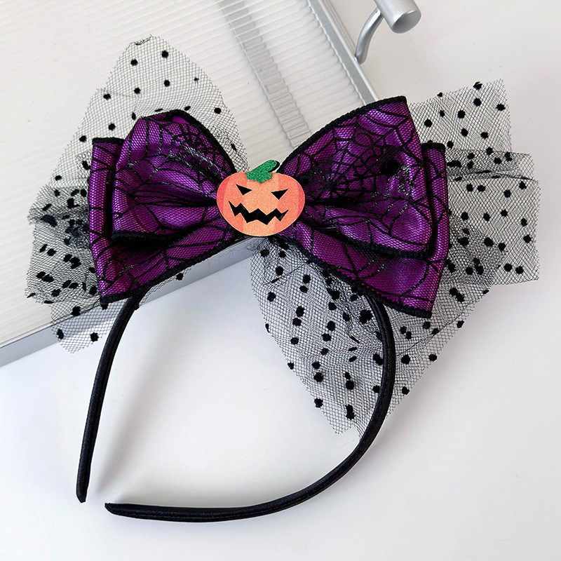 Diadema de Lazo con Calavera de Calabaza