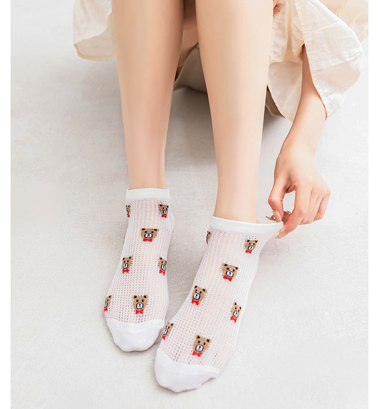 Cartoon Bear Ankle Socks