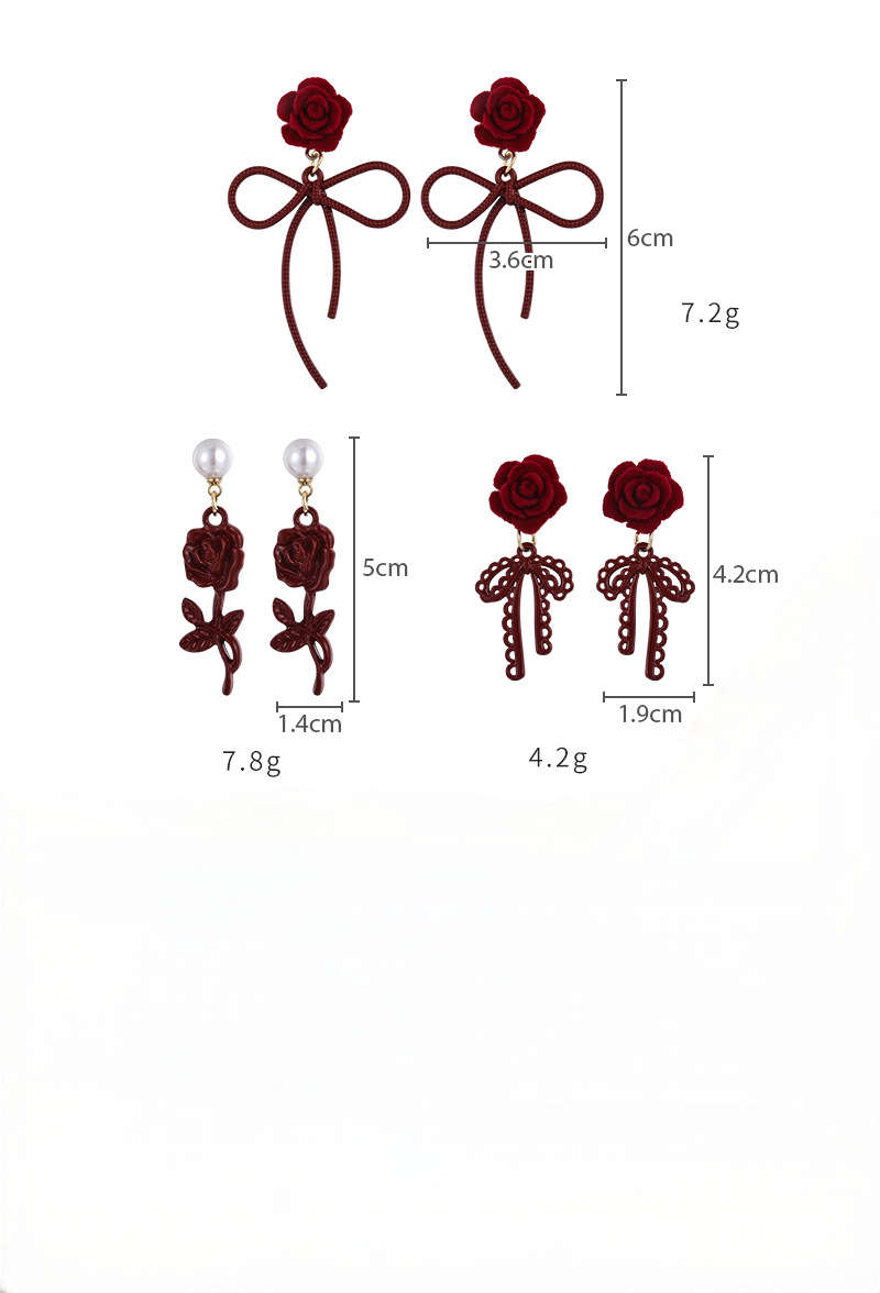 Rose Bow Earrings