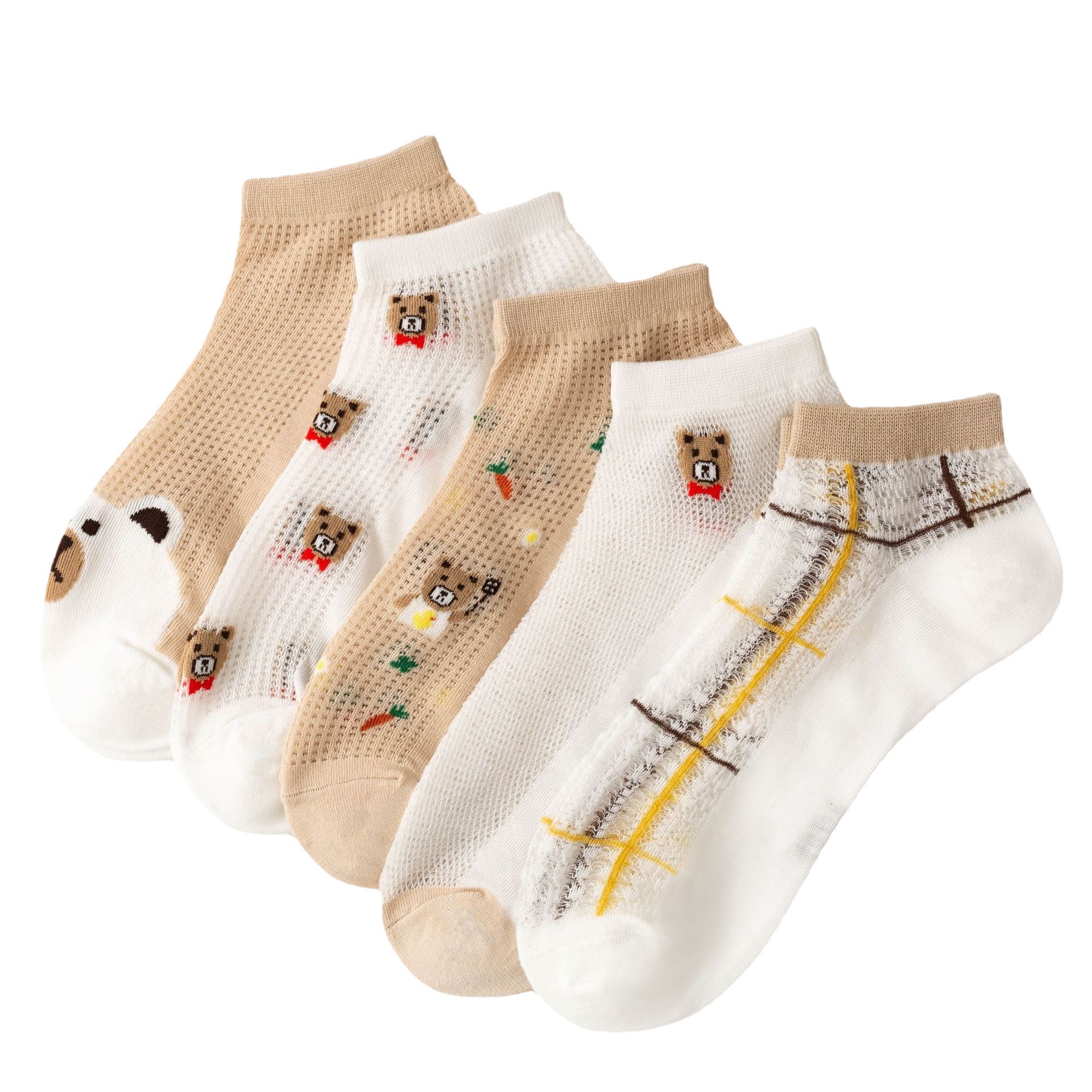 Cartoon Bear Ankle Socks