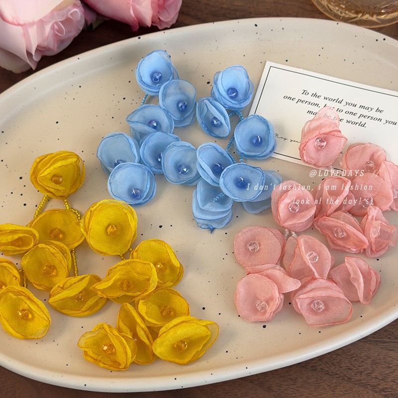 플로럴 술 비즈 귀걸이