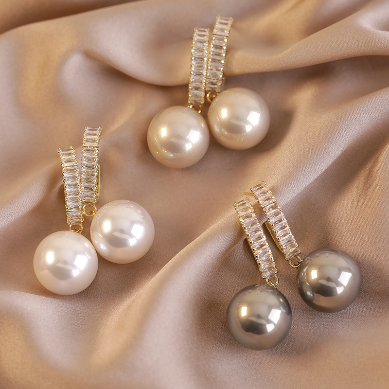 Σκουλαρίκια Zircon με Μαργαριτάρι