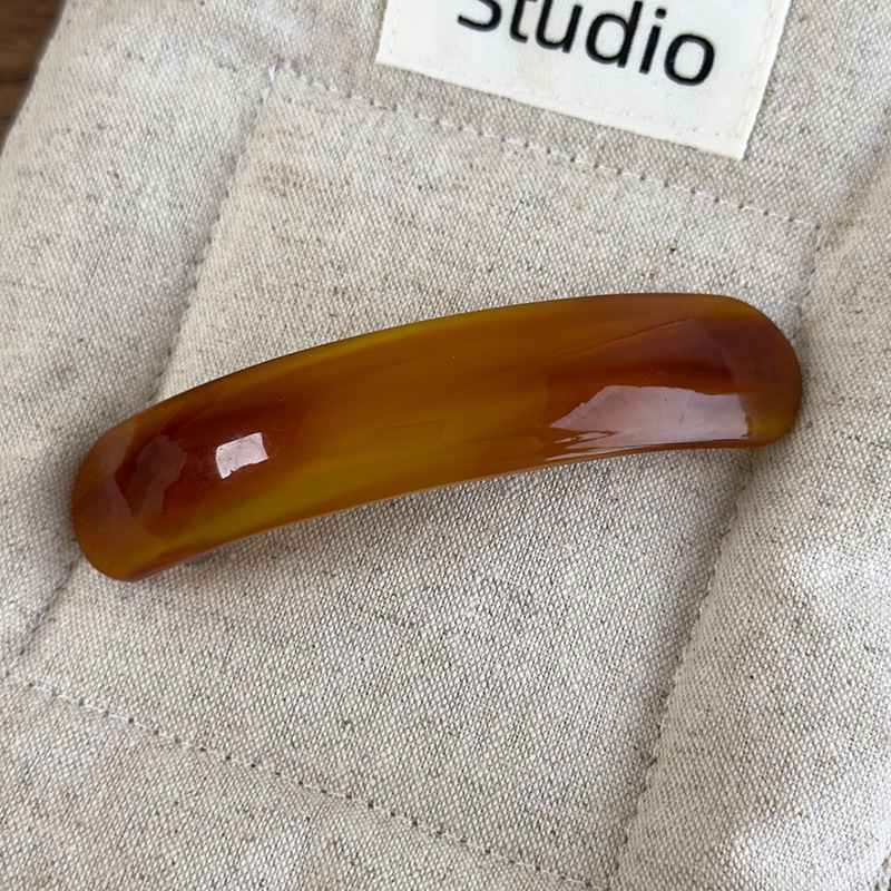 Arc-Shaped Acetate Spring Hair Clip