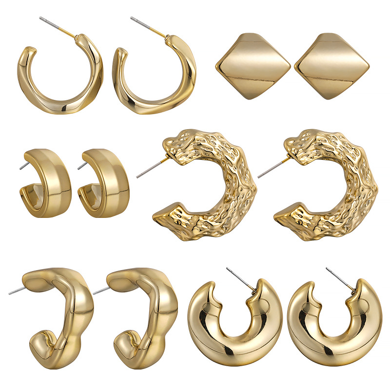 지오메트릭 플라스틱 귀걸이