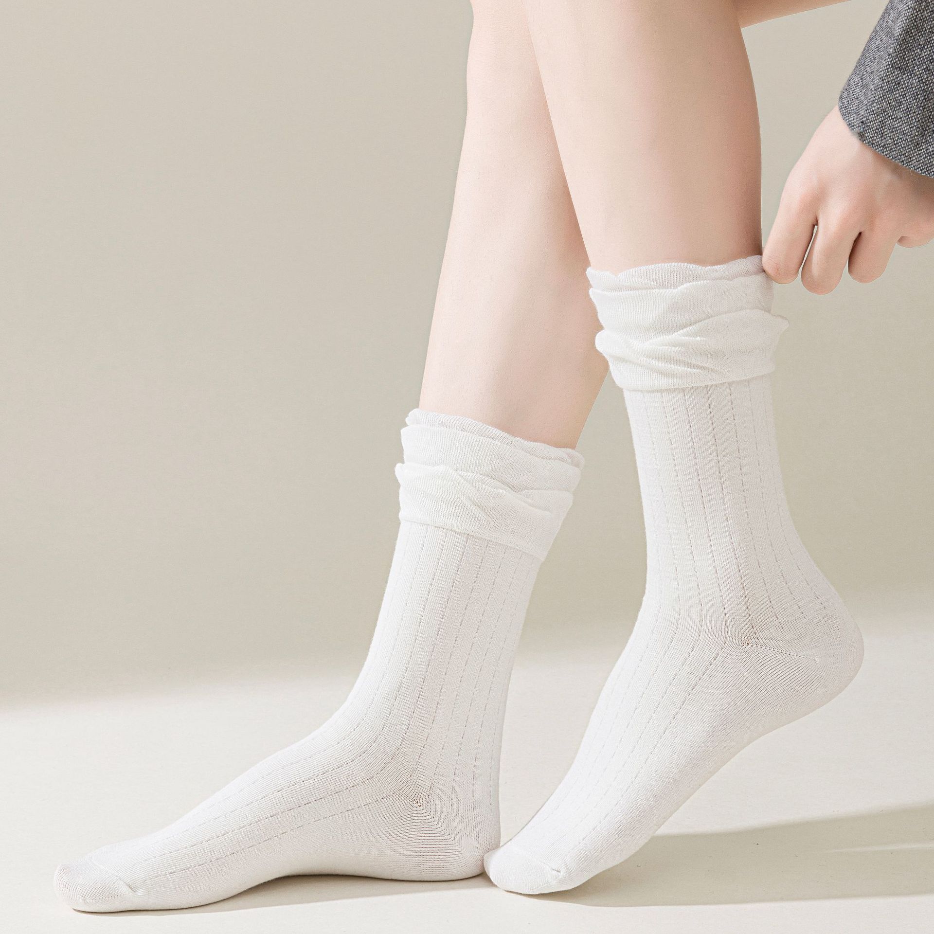 Meias Slouch com Renda