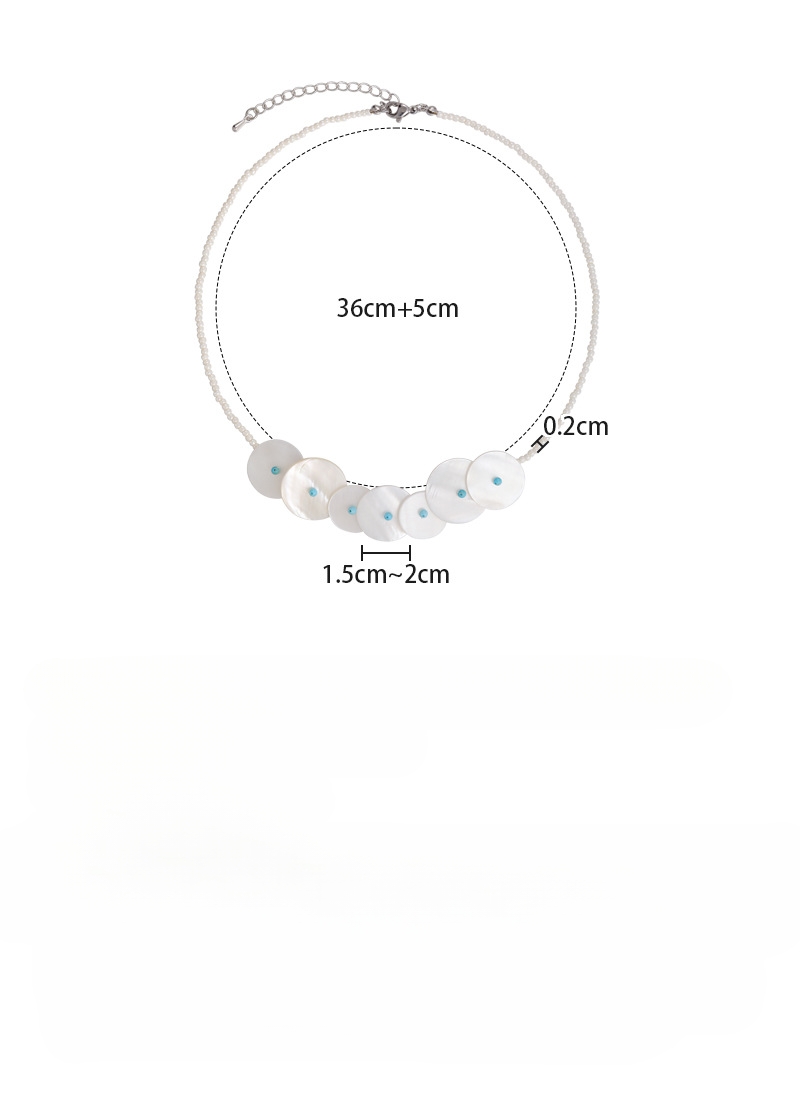 Намисто з круглими ракушками та дисковою підвіскою