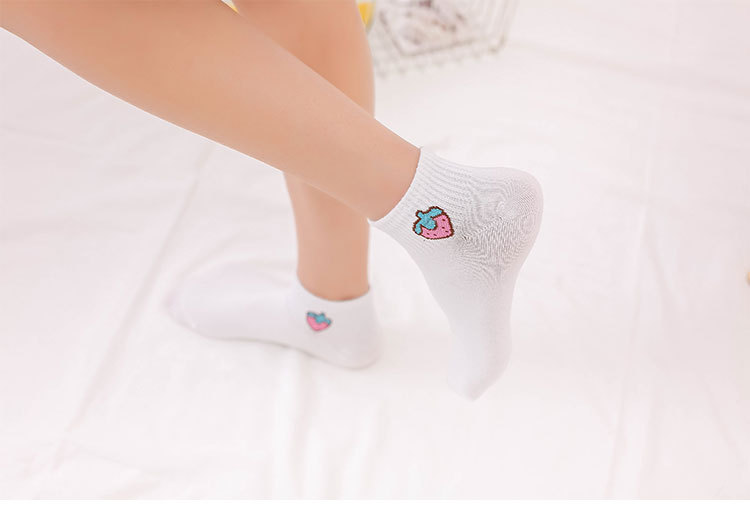 Dames Katoenen No-Show Fruitsokken