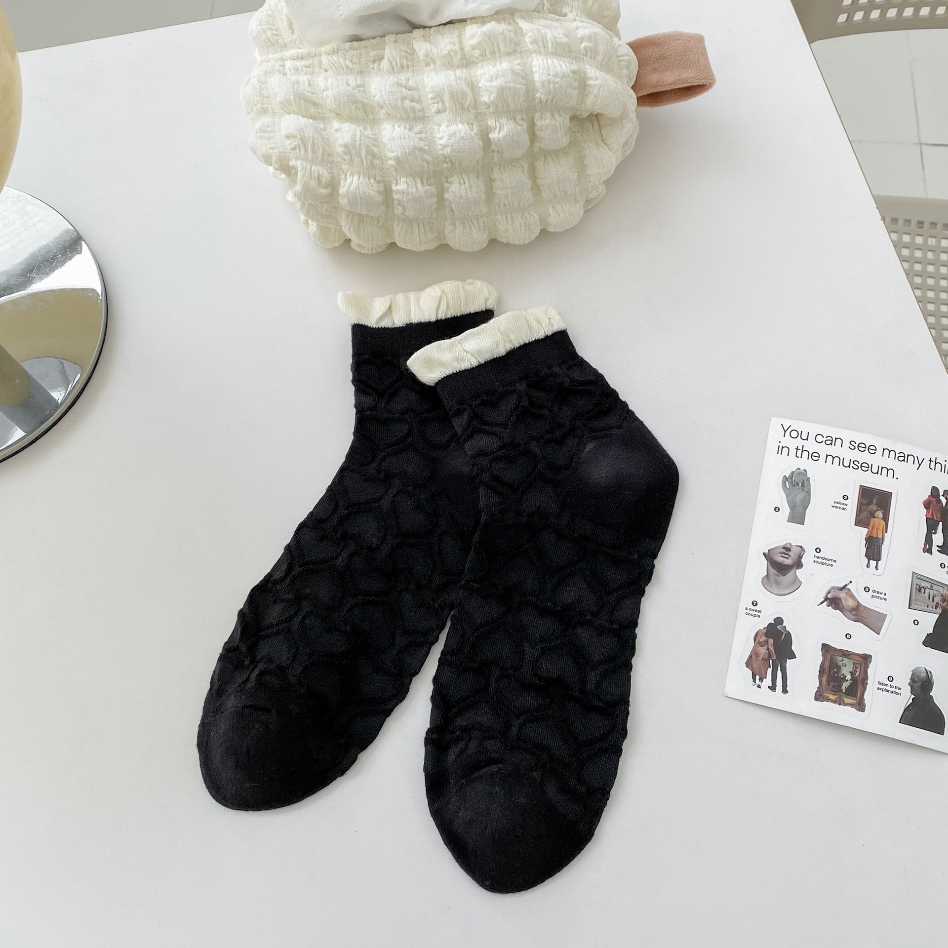 Meias de Renda com Babados