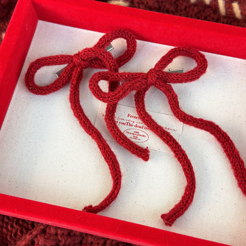 Pinza de Pelo con Lazo Rojo