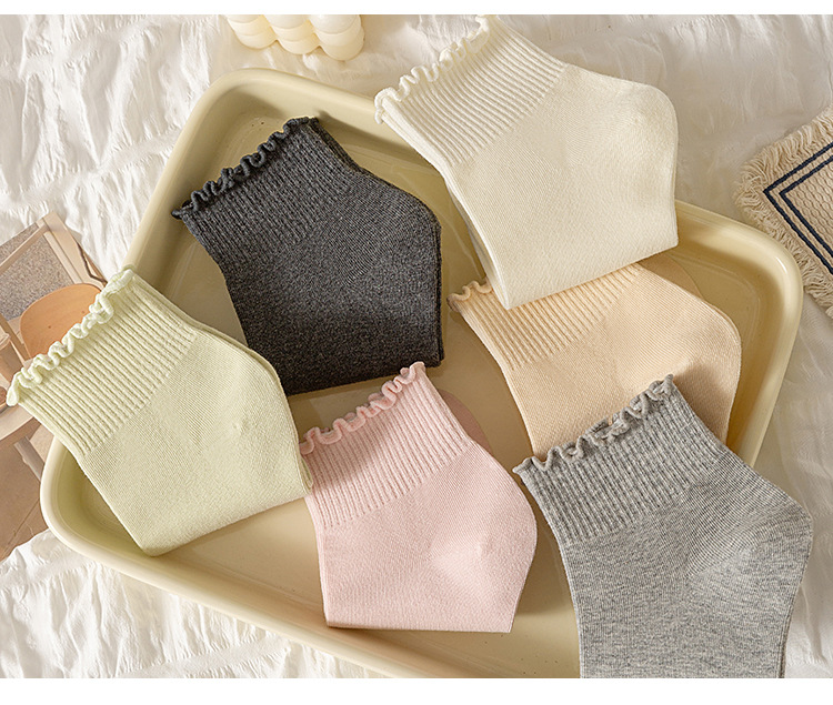 Bavlněné ponožky s vroubkovaným okrajem