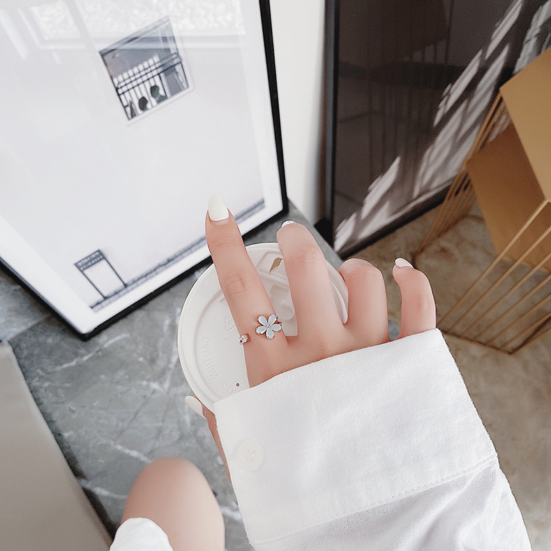 Floral Heart Open Ring