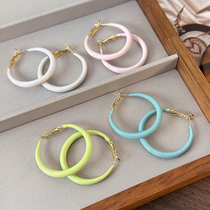 컬러풀 후프 귀걸이
