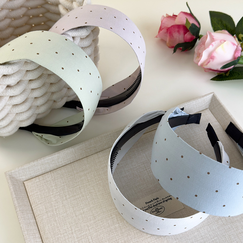 Bandă pentru Păr din Material Textil Lată cu Puncte