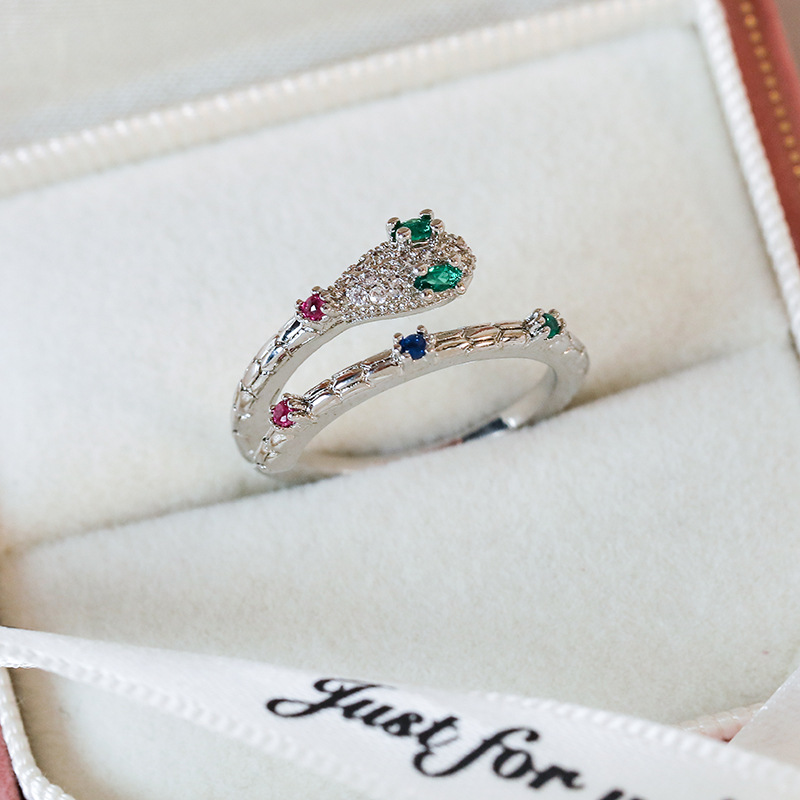 Justerbar Hjärta Zirconia Ring