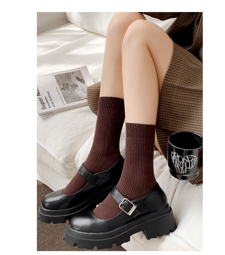 ถุงเท้ายาวถึงน่องผ้าฝ้ายสำหรับผู้หญิง