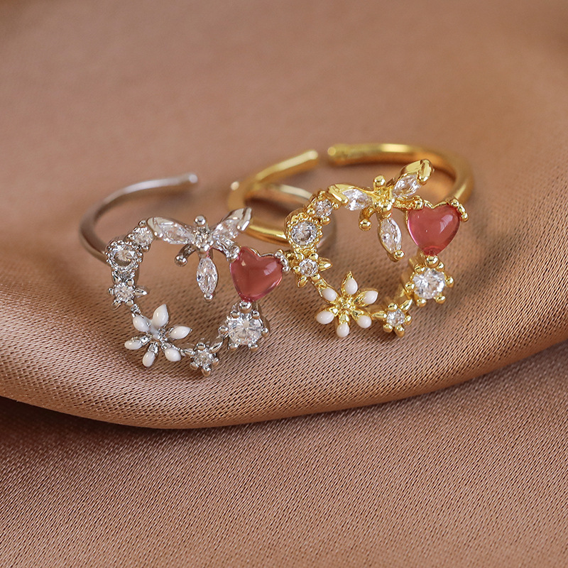 Floral Adjustable Ring