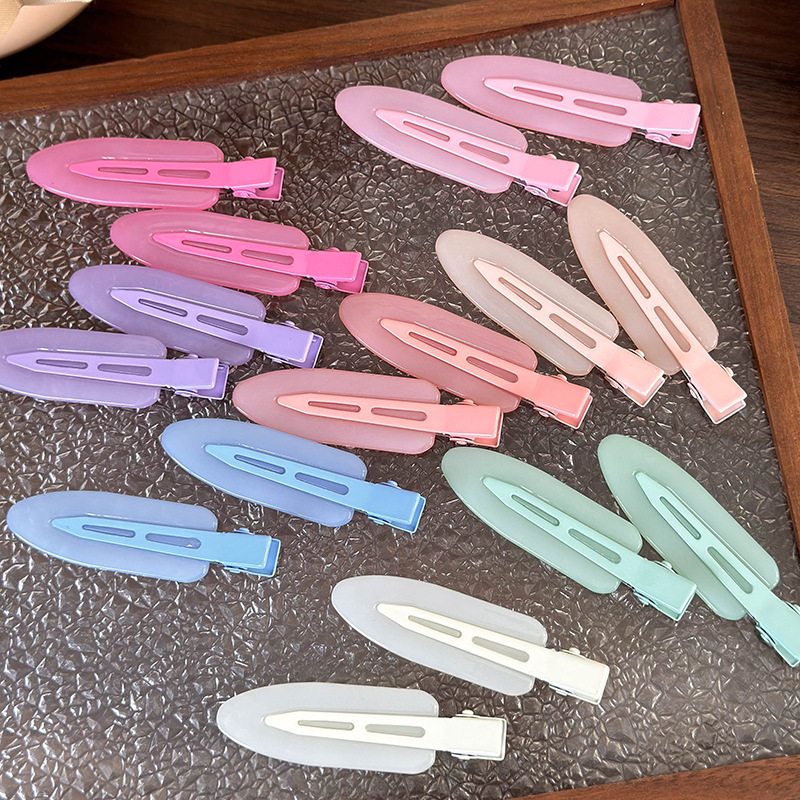 Barrettes Bec de Canard Couleur Gel Mat