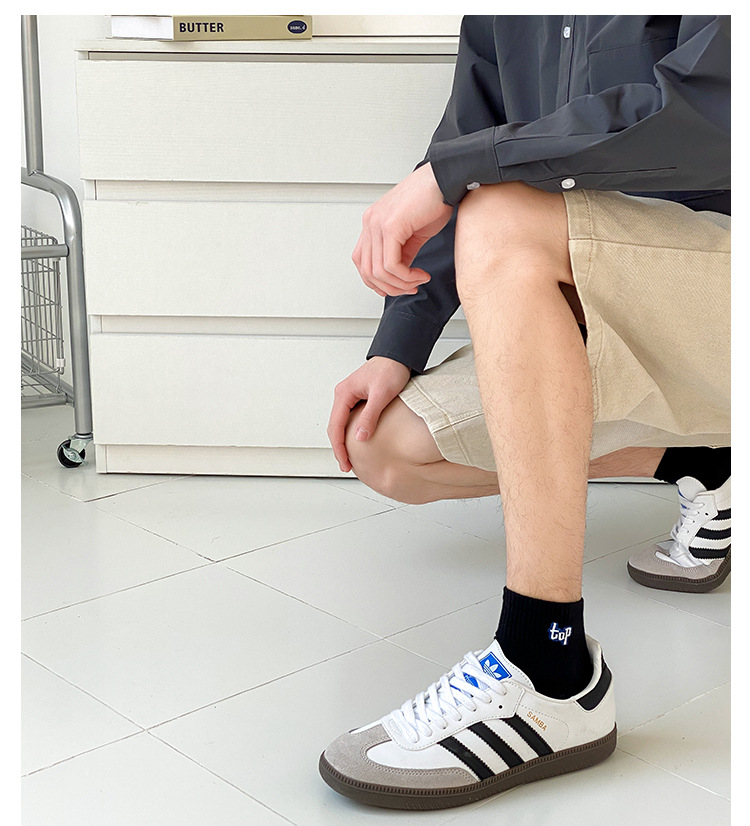 Herrar Broderade Ankelsockor