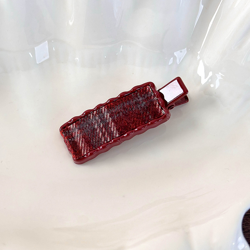 Agrafă de Păr Metalică cu Carouri