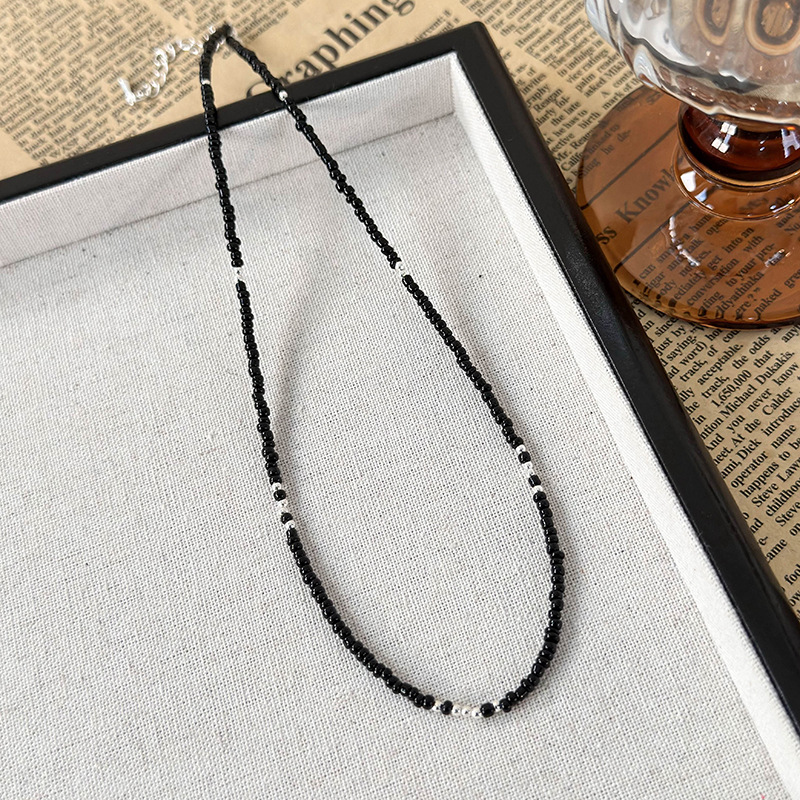 Zwart Hart Kralen Choker Ketting
