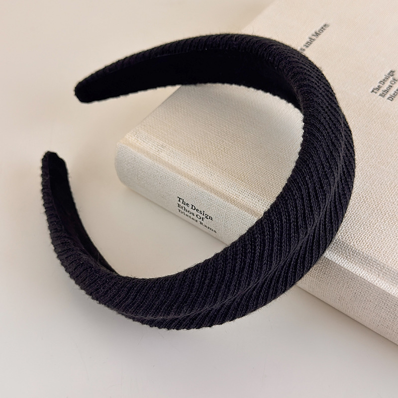 Cinta para el Cabello Negra de Punto