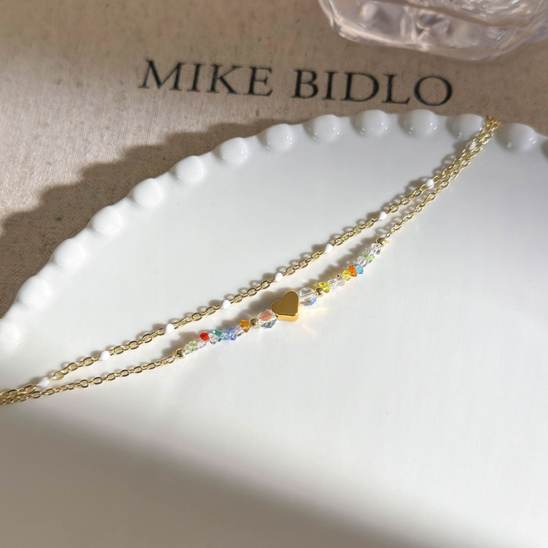 Διπλό στρώμα γυναικεία βραχιόλι με χάντρες