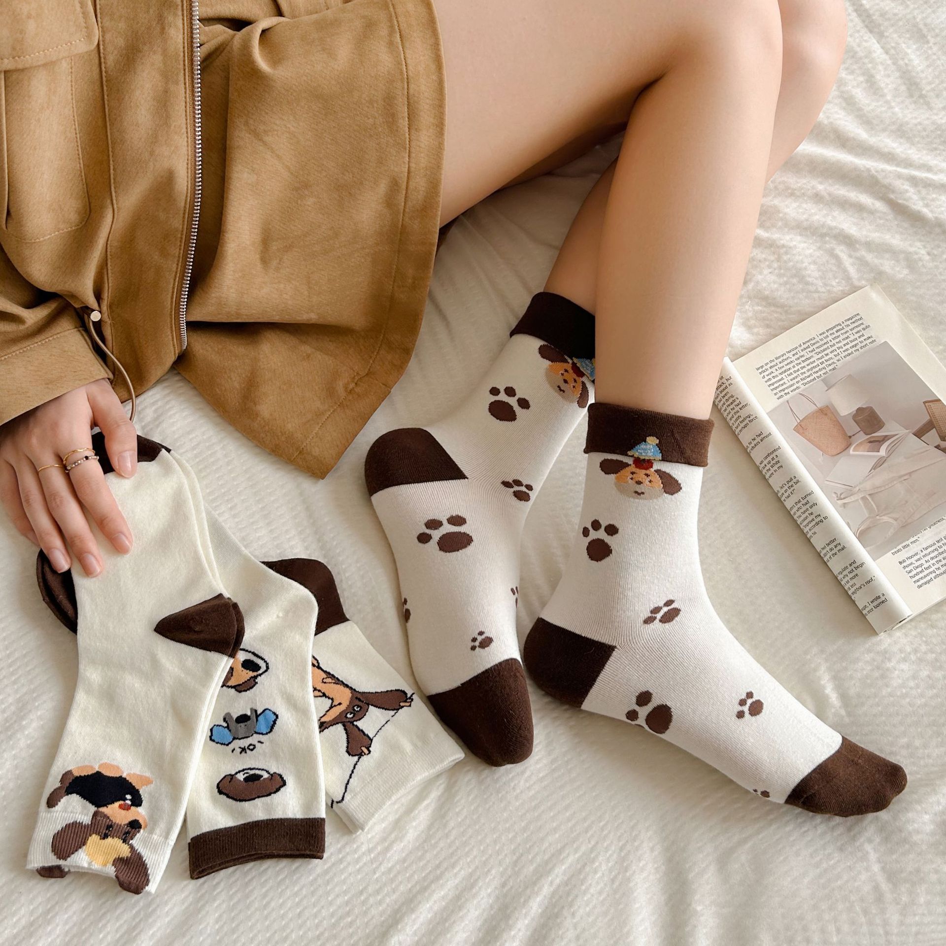 Meias Mid-Crew Femininas