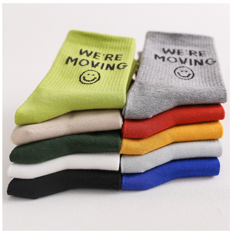 Meias Mid-Calf Carinhas Sorridentes