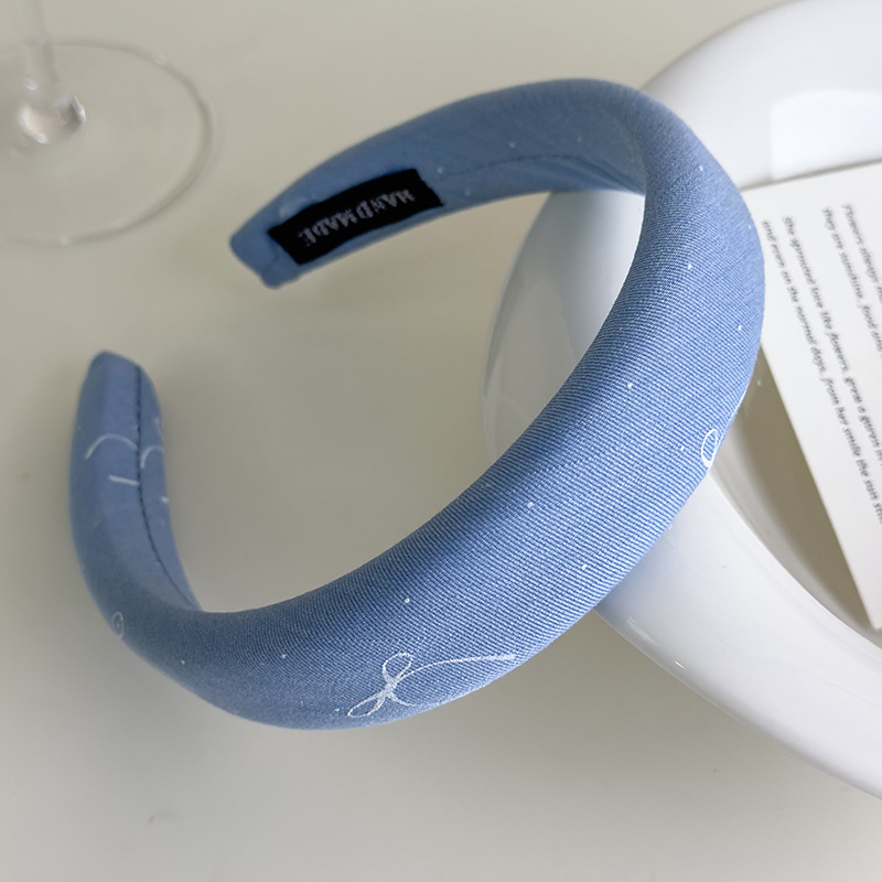 Diadema Ancha con Estampado de Lazo Francés