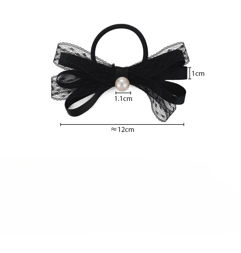 Barrette Cheveux Dentelle avec Nœud et Perle