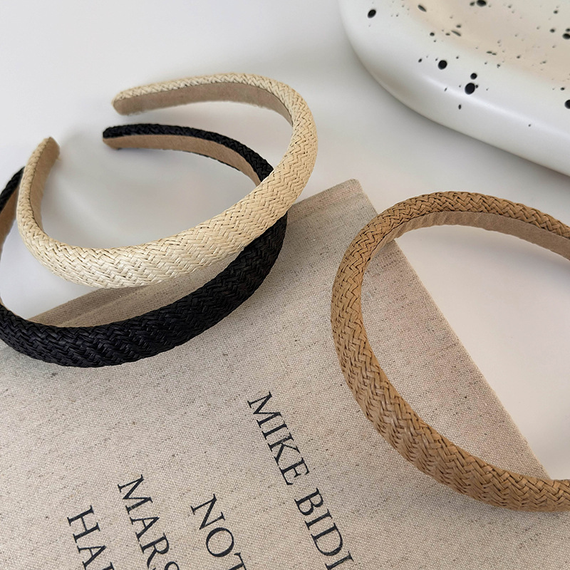 Cinta para el Cabello de Paja Trenzada