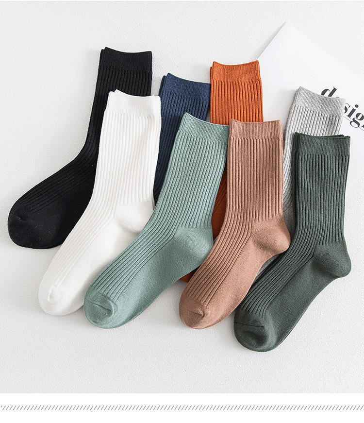 Tất Cotton Sọc Dọc Kim Đôi