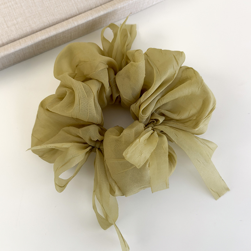 Scrunchies Flojos de Chiffon con Lazo