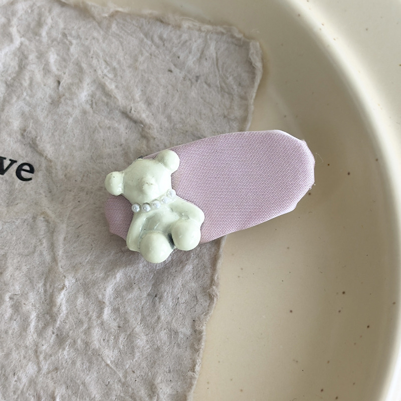 3D Oval Κλιπ Μαλλιών Αρκούδα